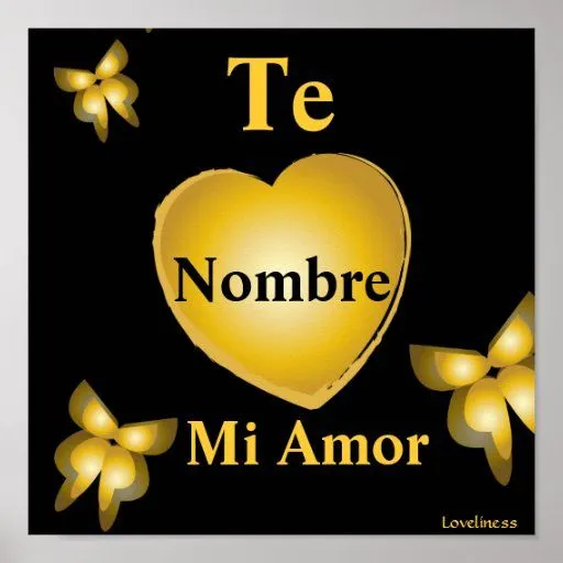 Amo Usted-Su personalizar del poster del amor [esp | Zazzle