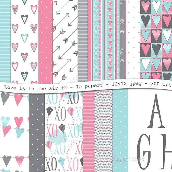 El amor está en el aire No.2-SanValentin papeles por digitalfield