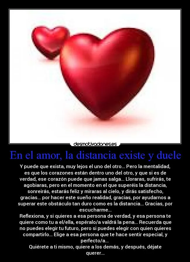 En el amor, la distancia existe y duele | Desmotivaciones