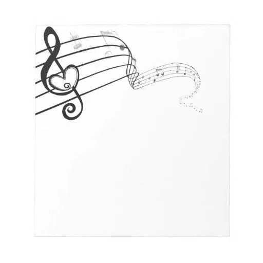 Amor de la música bloc de notas | Zazzle