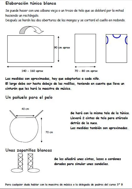 AMPA La Brújula del CEIP Santa Juliana: Patrón túnica