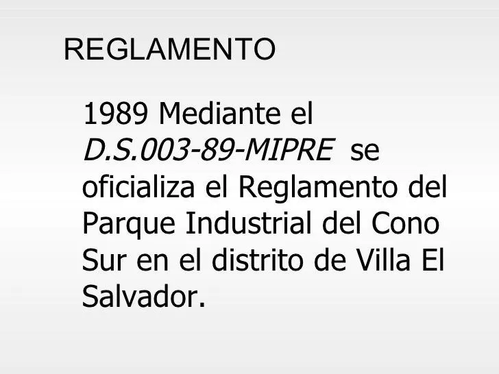 &quot;Experiencias del Parque Industrial de Villa Salvador dentro ...