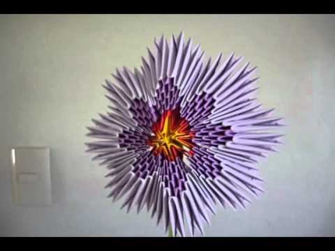 Como hacer origami 3D flor - Imagui