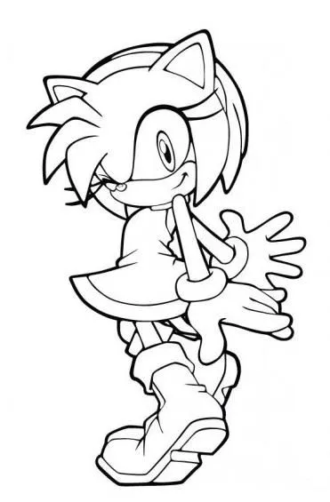 Amy rose para colorear - Imagui