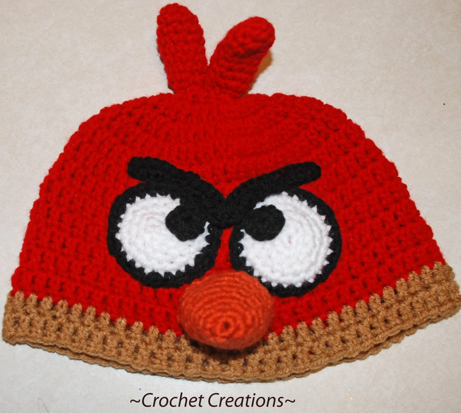 Amy's Crochet Creative Creations: Crochet Angry Bird Child Hat