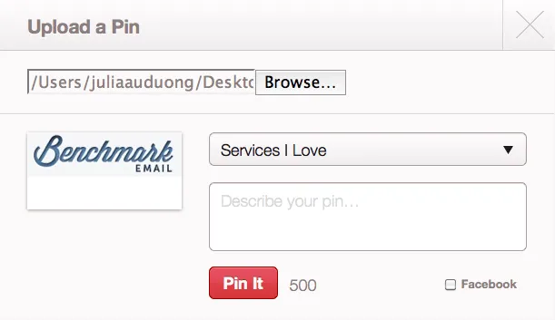 Cómo puedo añadir un pin a mi tablero Pinterest?- Benchmark Email