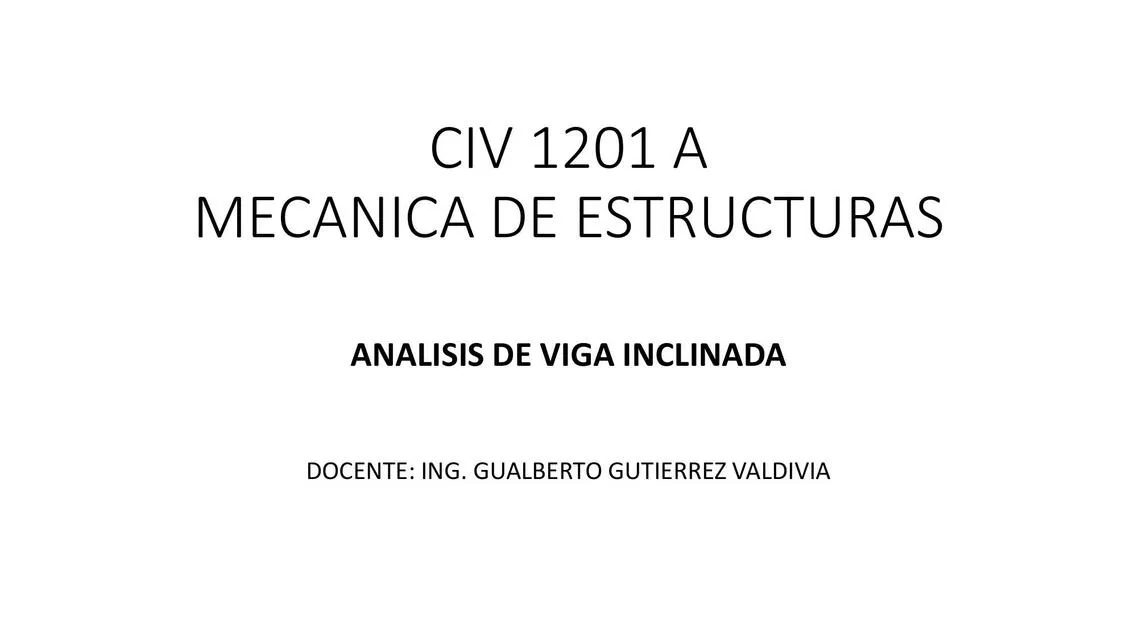 Análisis de Viga Inclinada | uDocz