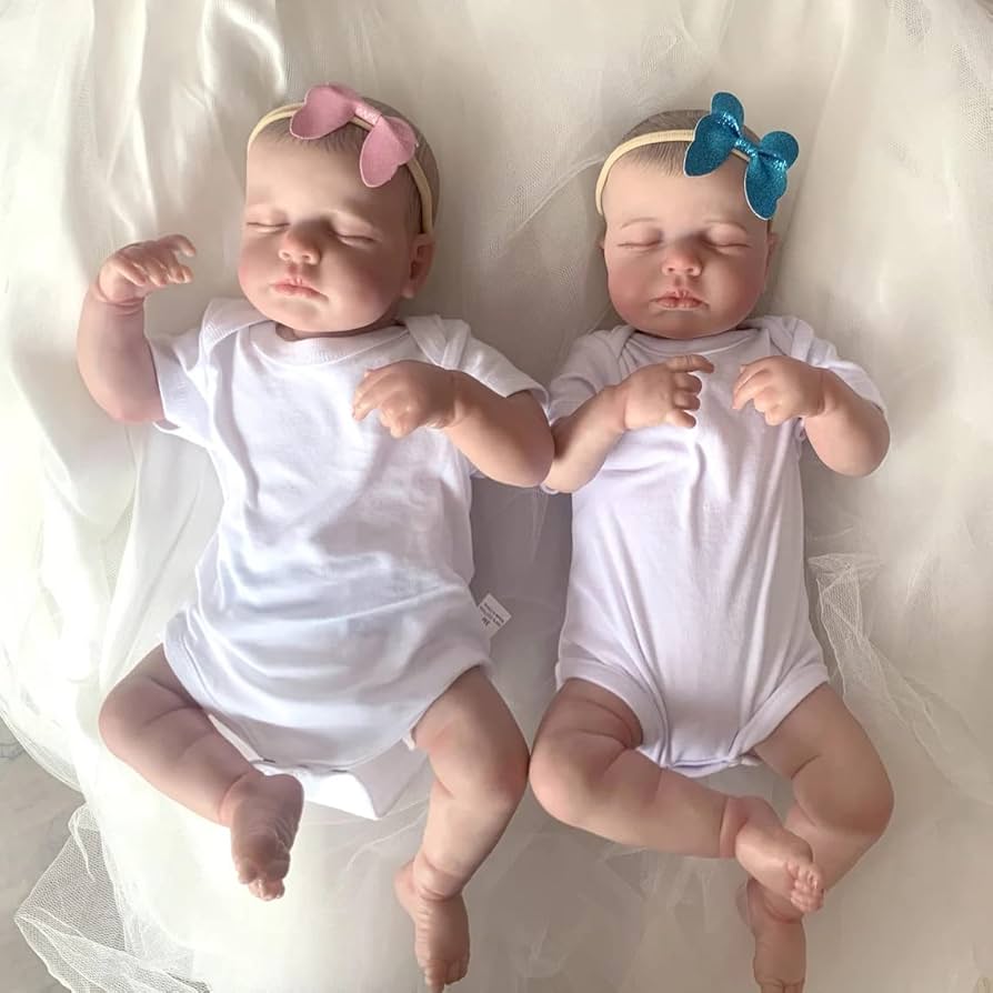 Anano Muñecas de bebé recién nacidas realistas, gemelas durmiendo 20 pulgadas, niña recién nacida, linda vida real, 2 bebés con venas grises, cuerpo de tela suave y pesada : Amazon.com.mx: Juguetes y
