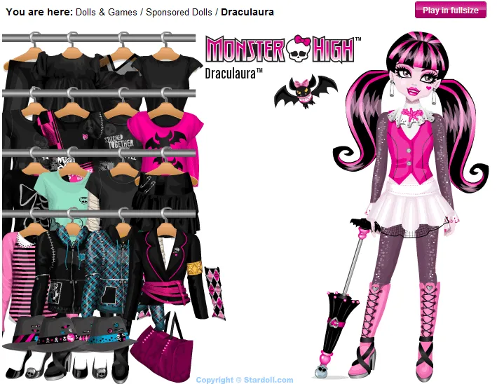 Anarchy on Stardoll: Monster High dolls