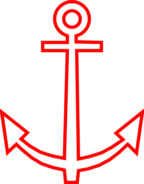 Anchor Red Outline Clip Art at Clker.com - vector clip art online ...