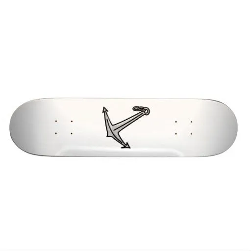 Ancla de la nave del dibujo animado patineta personalizada | Zazzle