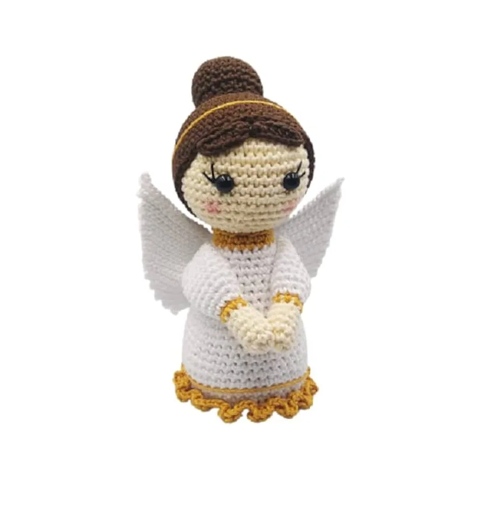 Angel de Peluche Amigurumi angelito para bautizo comunión recuerdo :  Amazon.com.mx: Productos Handmade