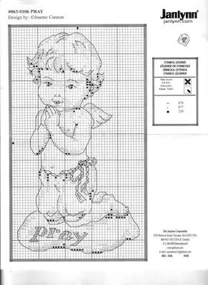 Patrones de ángeles en punto de cruz - Imagui