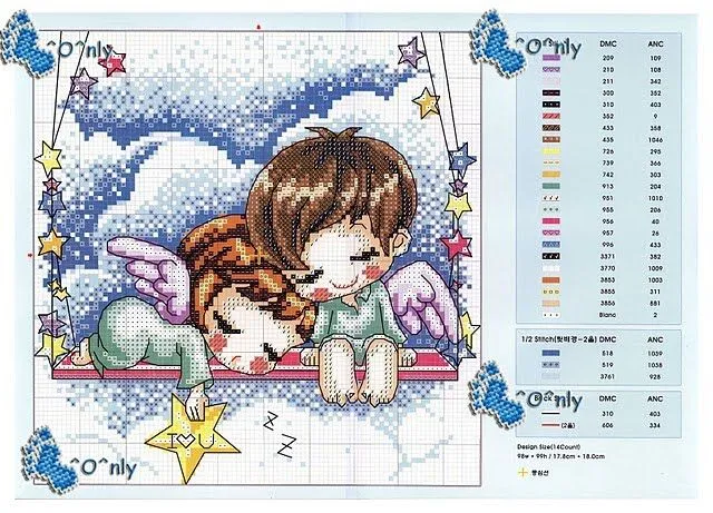 Angeles punto de cruz patrones gratis - Imagui