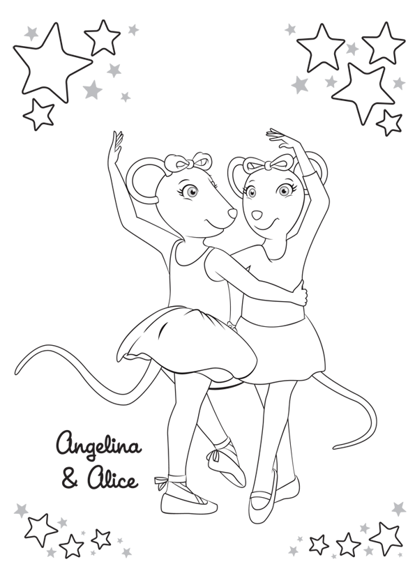 Angelina Ballerina para Colorear e Imprimir. - Dibujos para ...