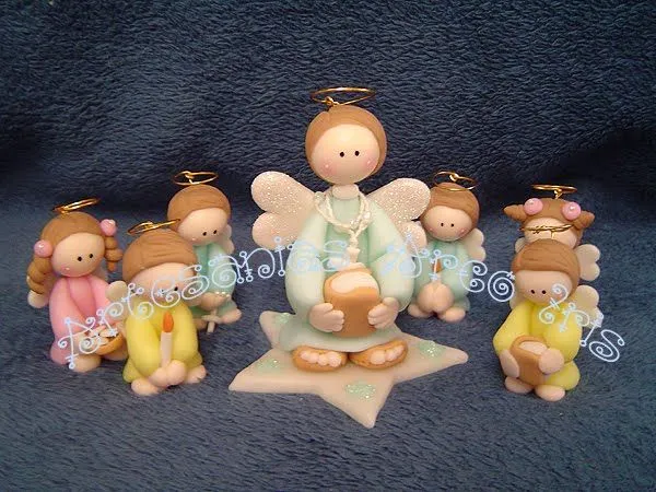 Angelitos en porcelana fria - Imagui