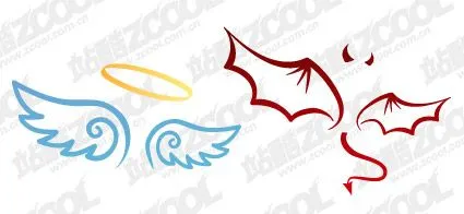 Angels & Demons Wings Vector material_Download free vector,3d model ...