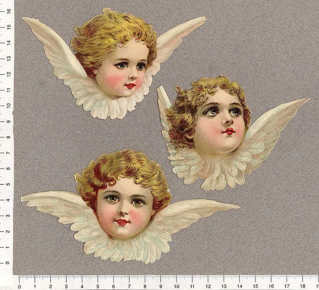 Anglahuvud-3-st | Victorian angels, Paper angel, Angel art