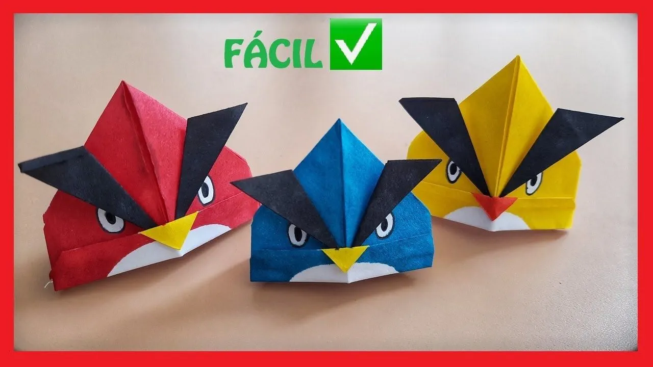 ANGRY BIRDS de papel | Origami PASO A PASO