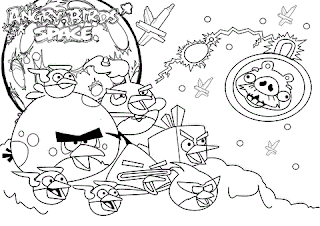 Angry Birds Space para colorear | Dibujos para Colorear Infantil