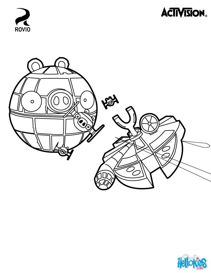 ANGRY BIRDS STAR WARS coloring pages - R2-