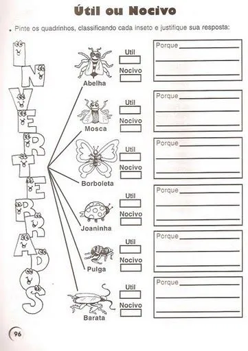 ANIMAIS ÚTEIS E ANIMAIS NOCIVOS - ATIVIDADES E DESENHOS COLORIR ...