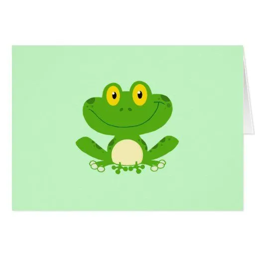 Animal lindo verde anfibio del dibujo animado de l tarjeton | Zazzle