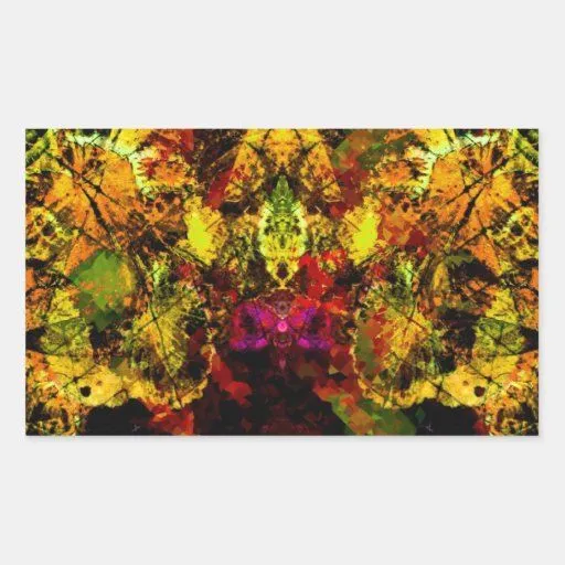 Animales abstractos de Valxart Rectangular Pegatinas de Zazzle.