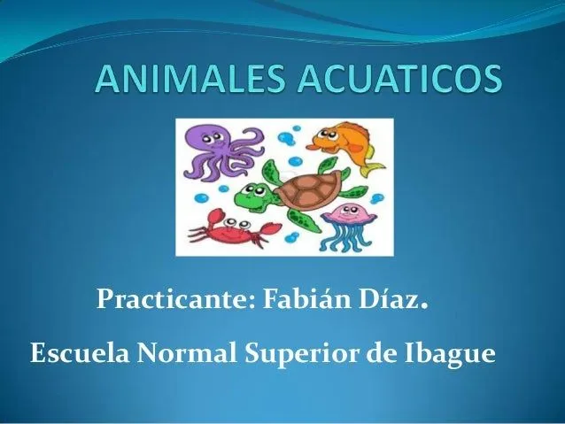 Animales acuaticos diapositivas