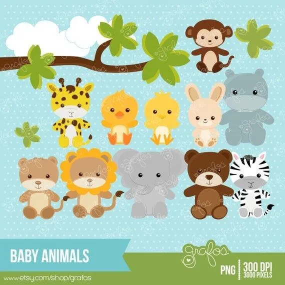 ANIMALES BEBE Imagenes Animales Digital Clipart Animales por grafos