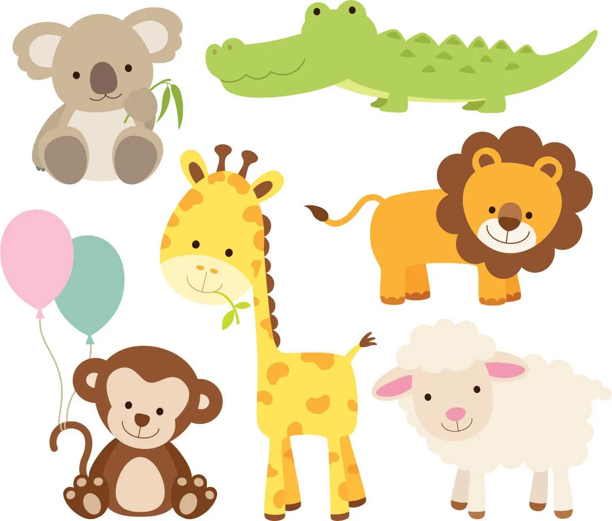 animales bebes tiernos animados para baby shower - Buscar con ...