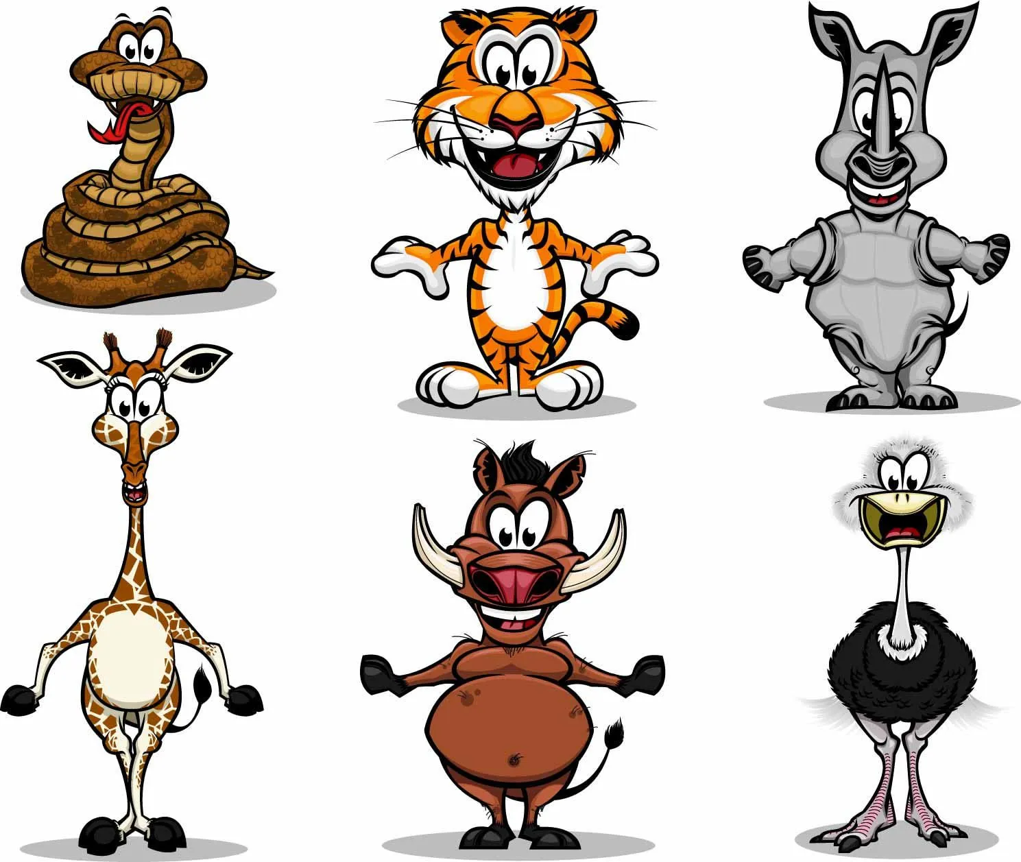 Caricaturas de animales -2- EPS by GianFerdinand on DeviantArt