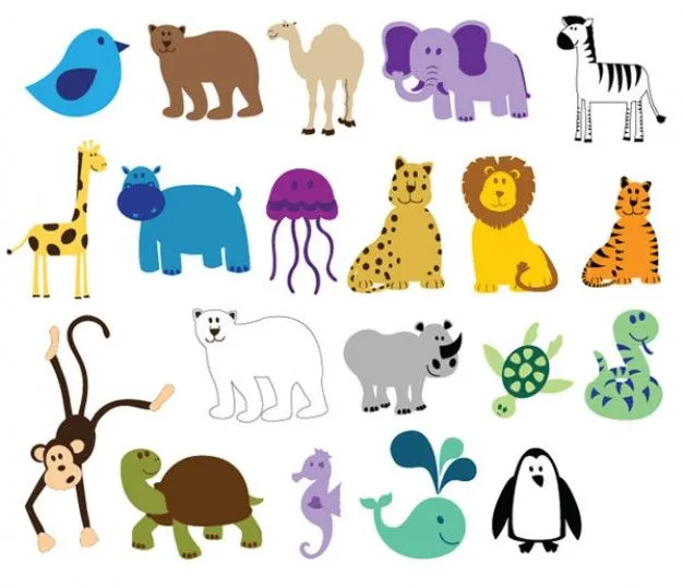 Los animales coloridos vectorial | Silhouette Images | Pinterest ...