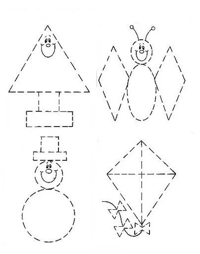 Animales dibujados con figuras geometricas - Imagui