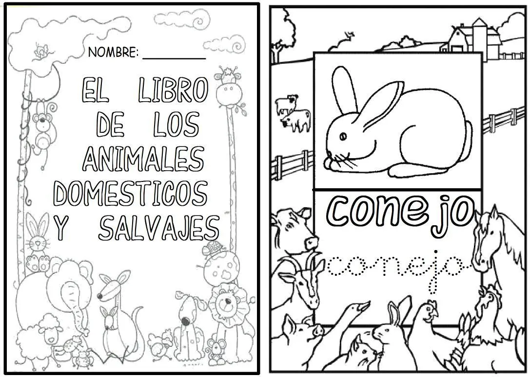 Animales domesticos para colorear para niños - Imagui