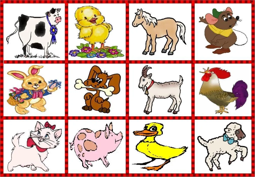 Animales de la granja en inglés - Imagui