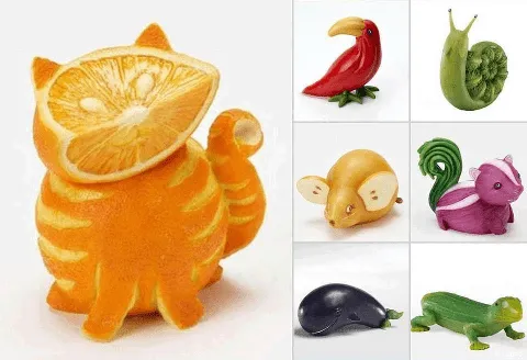 Imagenes de animales hechos con frutas - Imagui