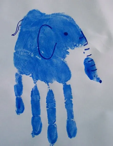 animales con huellas de manos | Aprender manualidades es ...