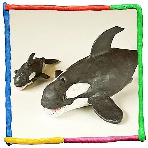 Orca de plastilina. Animales del mar - Animales del mar de ...