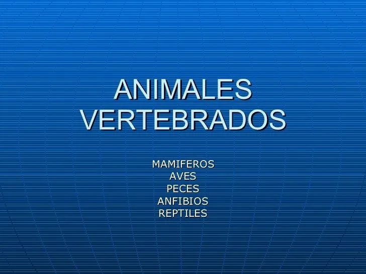 Animales Vertebrados