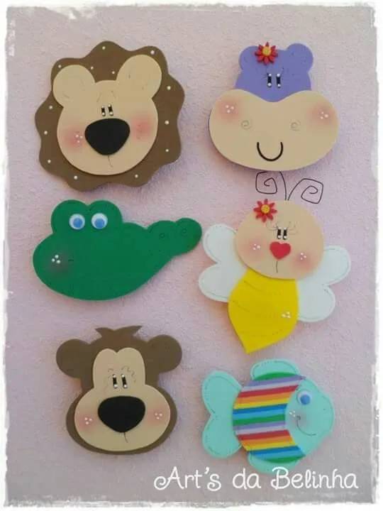Animalitos | gafetes | Pinterest