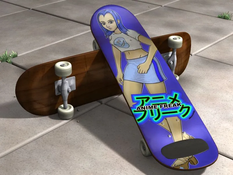 Anime Freak Skateboard by halley on DeviantArt