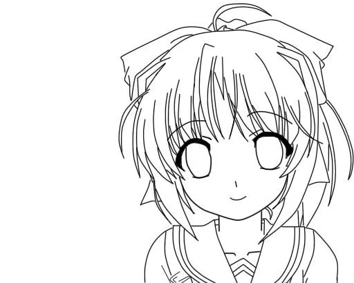 Anime girl Lineart by Kyonchii on deviantART