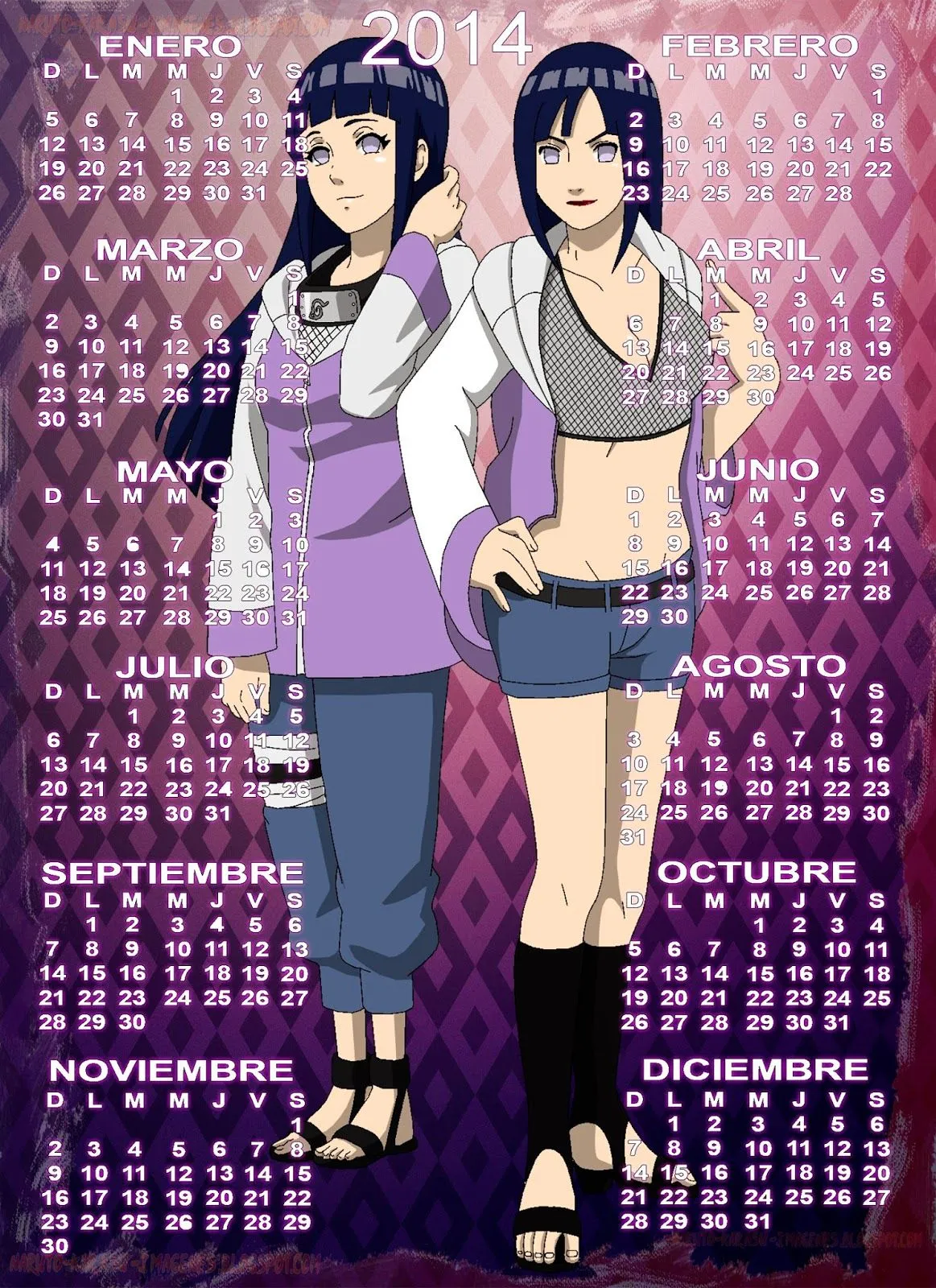 Animé Imágenes by AkatsukiKarasu: Naruto Calendarios 2014 HD (12 ...