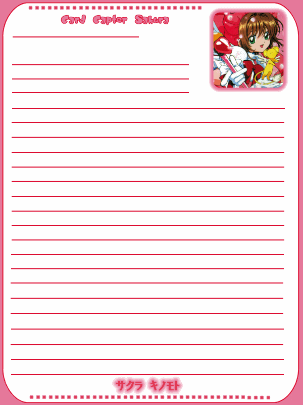 Anime Al Maximo: Hojas De Diseño De Sakura Card Captor