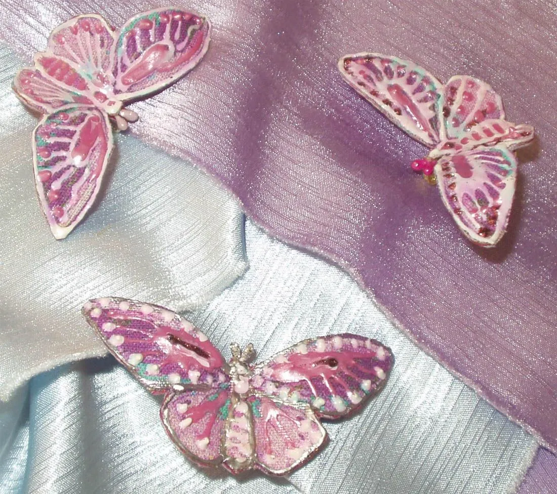 anita jasminoy: Broches mariposa / Buterfly broches