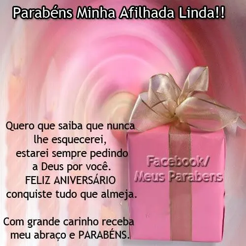 Aniversário de Afilhada - Imagens, Mensagens e Frases para Facebook