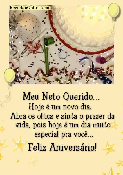 Aniversário de Neto - Imagens, Mensagens e Frases para Facebook ...