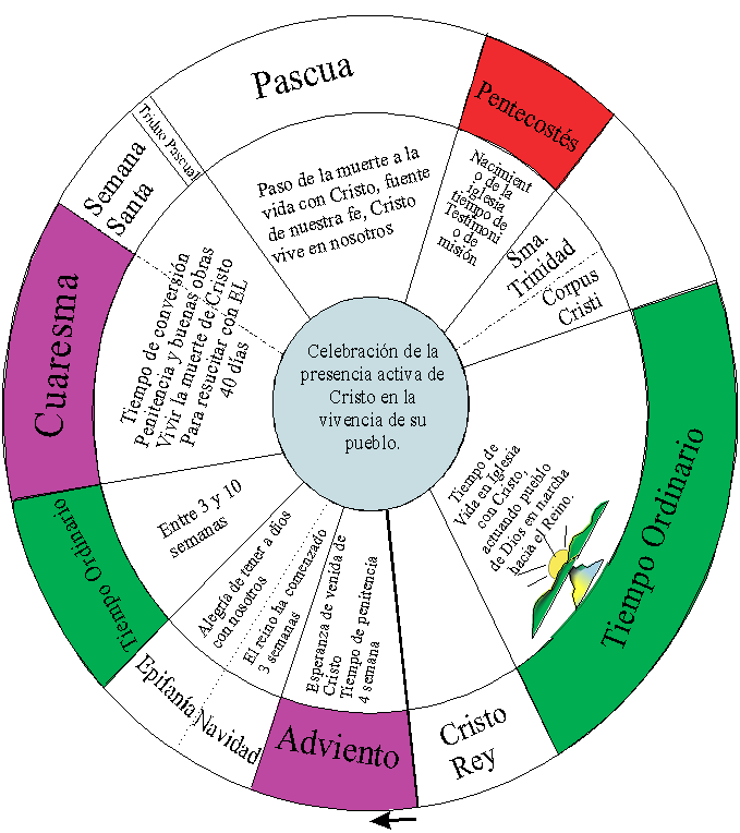 EL AÑO LITÚRGICO Y RUEDA LITÚRGICA | LaLiturgia.org