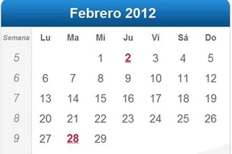 Calendario 2012 con semanas para imprimir - Imagui